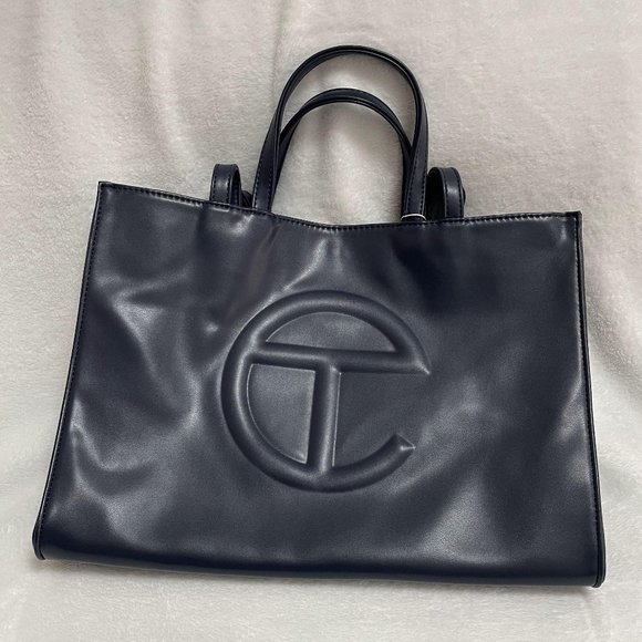 Telfar Medium Navy BlueShopping Bag